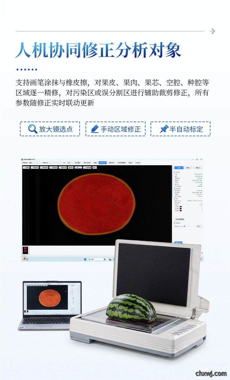 瓜果剖切面瓤色图像分析仪